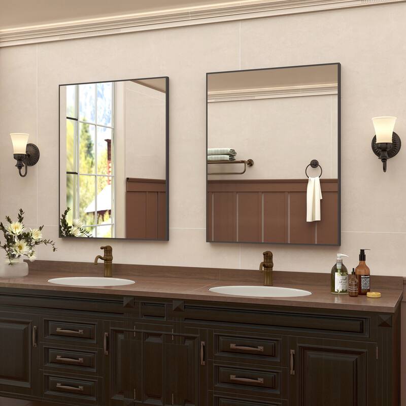 QuivaraView Wall Mounted Aluminum Frame Bathroom Vanity Mirror