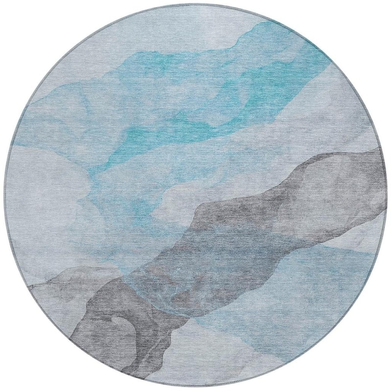 HomeRoots Abstract Transitional Rectangle Outdoor Rug