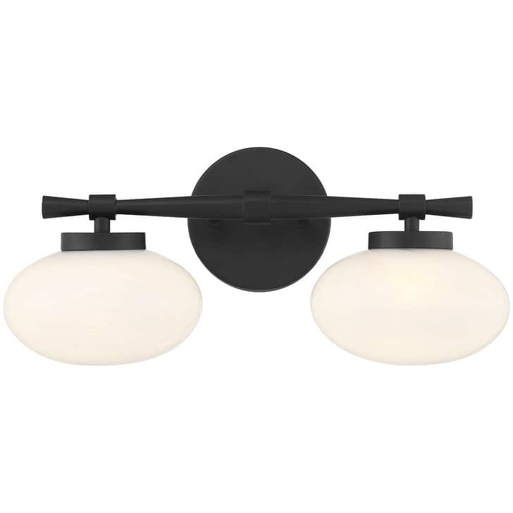 Savoy House 8-1050-2 Barrow 2 Light 17" Wide Vanity Light - Matte Black