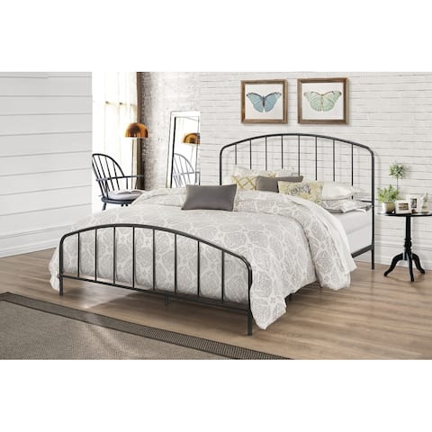 Carbon Loft Cronkite Black Metal Bed with Arched Spindle Headboard