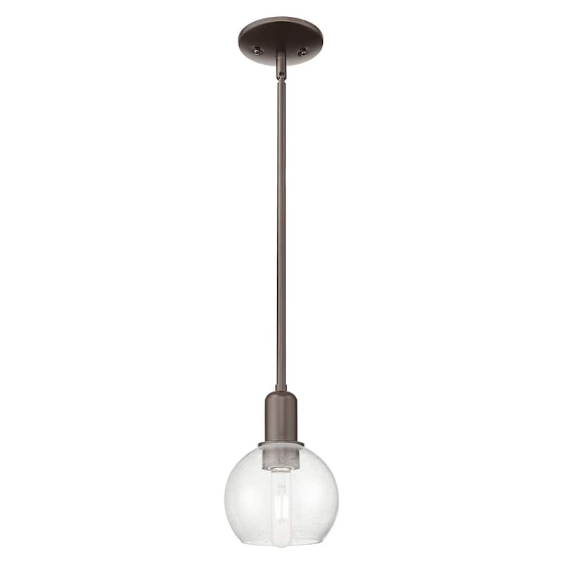 Innovations Lighting Endless Possibilities Arcadia - Athens - 1 Light 6" Stem Hung Mini Pendant - Oil Rubbed Bronze/Seedy
