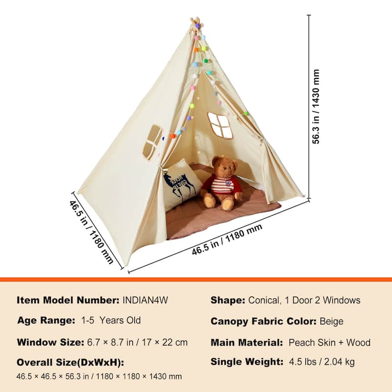 Kids Play Tent for Indoor and Outdoor, Yurt Tent for Boys and Girls