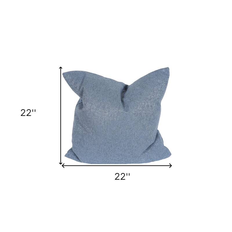 HomeRoots 22" X 22" Gray Polyester Zippered Pillow