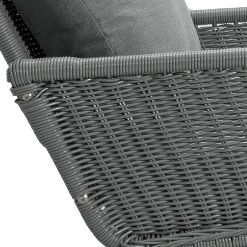 Classic Stylish PE Rattan Wicker Rocking Chair with Cushions and Solid Wood Legs, For Indoor and Outdoor Use