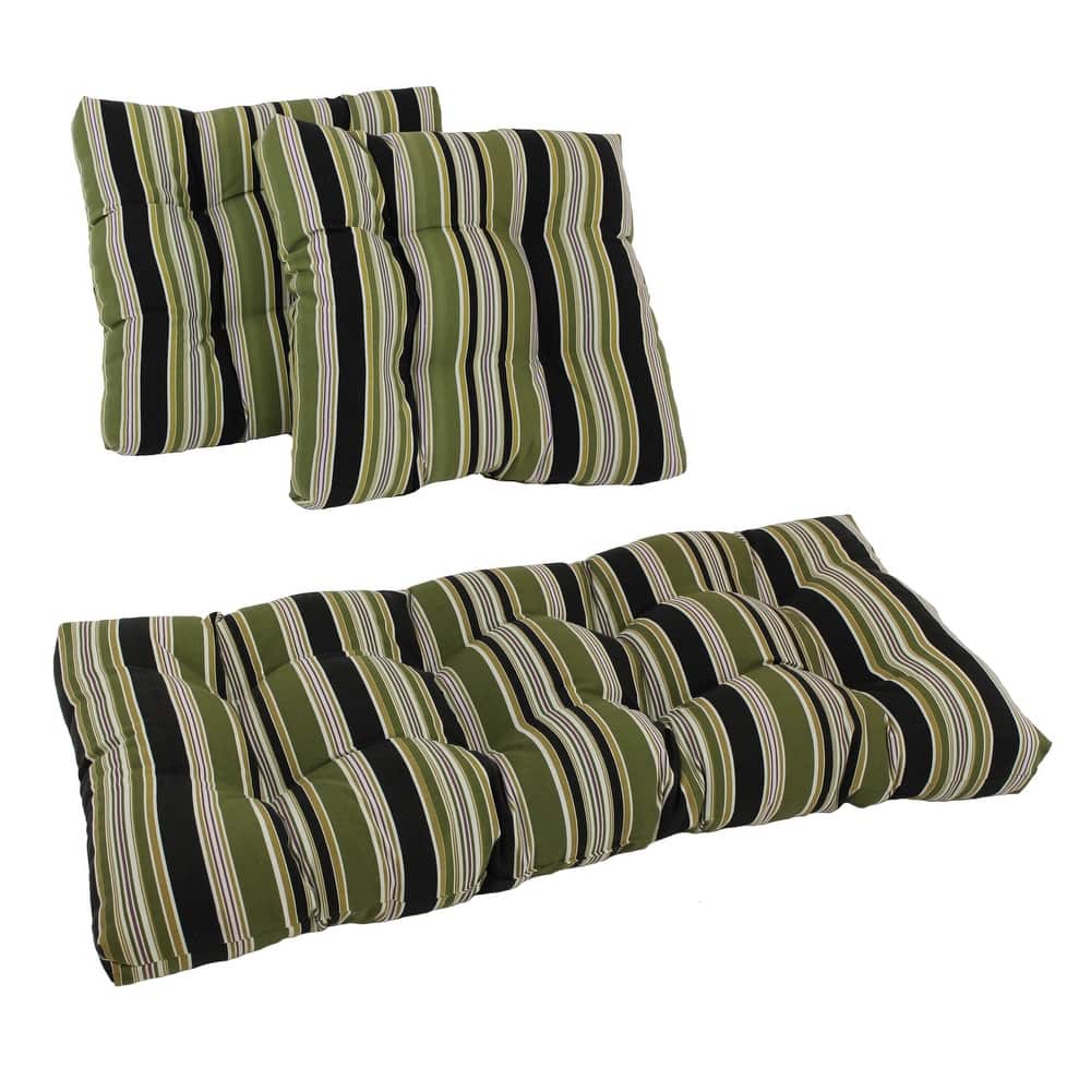 Tufted Indoor/Outdoor Settee Cushion Set (Set of 3)