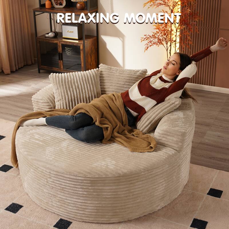 OVIOS Indoor Circular Plush&Fluffy Lazy Sofa