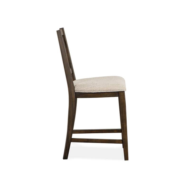 Magnussen Home Westley Falls Graphite Upholstered Counter Chair Two Pack - 18.25''W x 20.75''D x 40''H