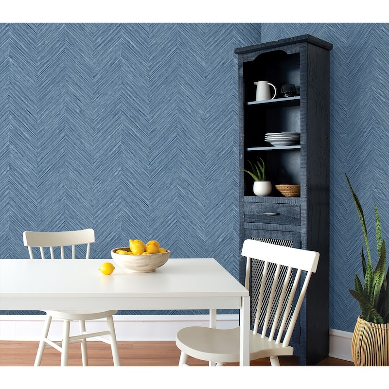 NextWall Chevron Stripe Peel and Stick Wallpaper