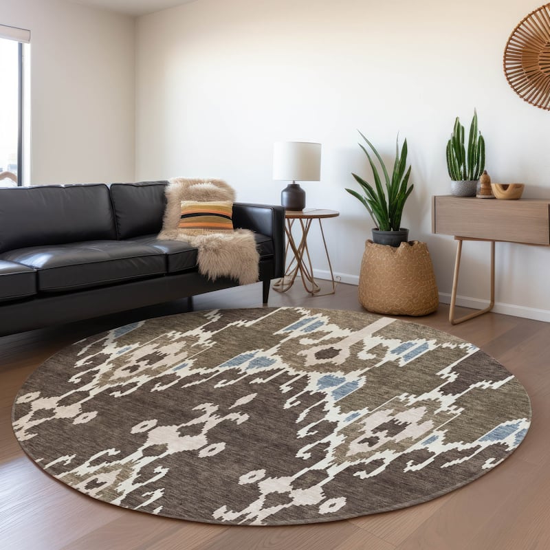 Machine Washable Indoor/ Outdoor Chantille Boho Global Rug