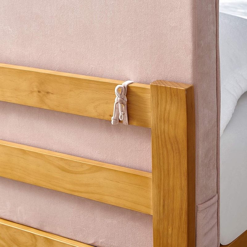 Rainha® Memory Foam Cushioned Velvet Dorm Headboard by DormCo