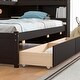 preview thumbnail 12 of 24, Twin Bed with L-Shaped Bookshelves and Storage Drawers - Pine Wood, Space-Saving