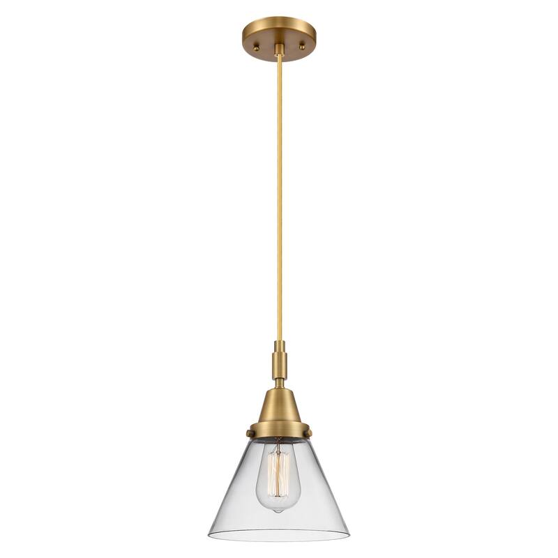 Innovations Lighting 447-1P-G42 Cone 8" Wide Mini Pendant with Clear