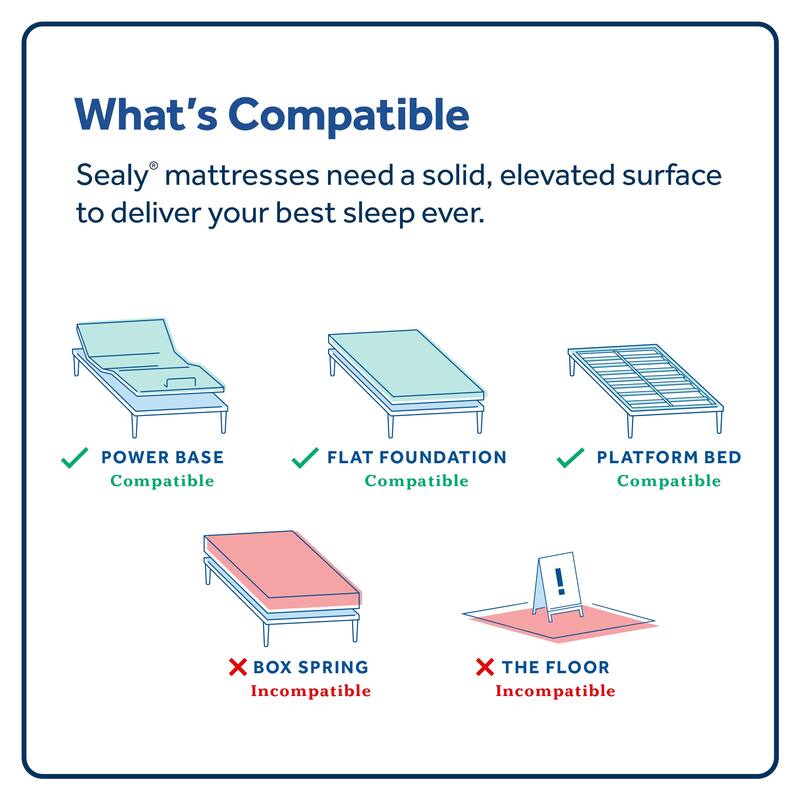 Sealy Dudley Chase 14.5" Medium Tight Top Innerspring Mattress & 9" Foundation