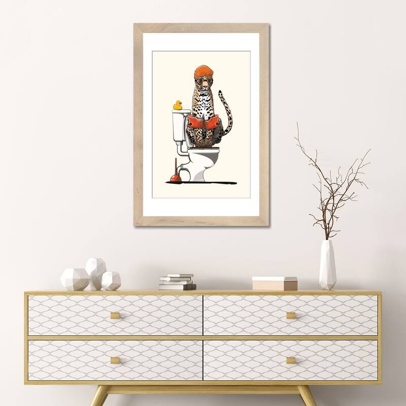 iCanvas "Leopard On The Toilet" by WyattDesign