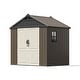 preview thumbnail 60 of 117, Patiowell 8' x 6' / 8' x 8' / 8' x 10 '/ 8' x 12' Plastic Outdoor Shed With Floor for Patio Furniture, Tools (Kick-It Shed)