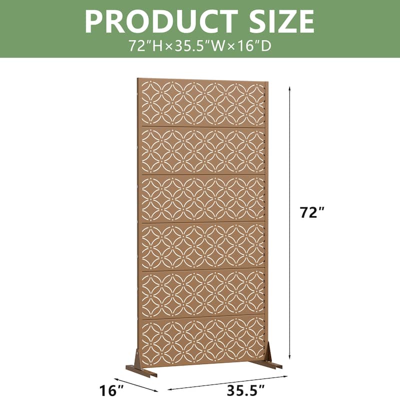 Palace Metal Privacy Screen Panel Free Standing