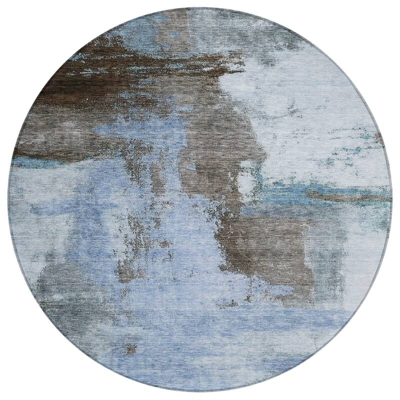 HomeRoots Abstract Transitional Rectangle Outdoor Rug