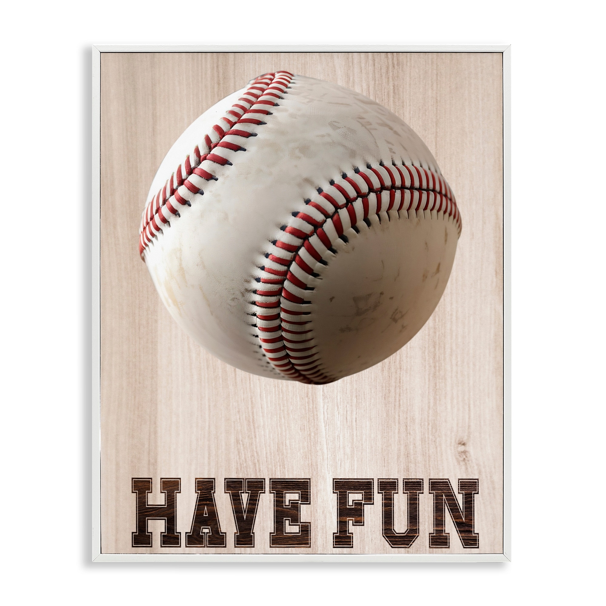 Stupell Have Fun Baseball Framed Giclee Art Design By Marcus Prime