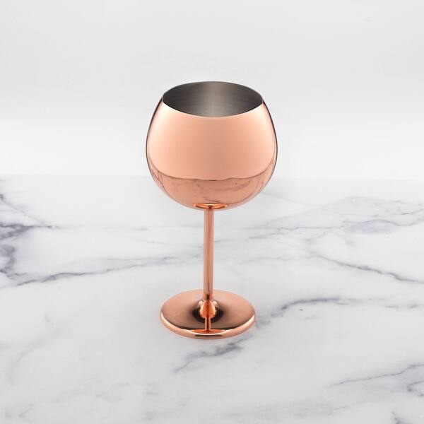 Cambridge 12 Oz Copper Stainless Steel Red Wine Glasses, Set of 4 - Bed  Bath & Beyond - 39678712