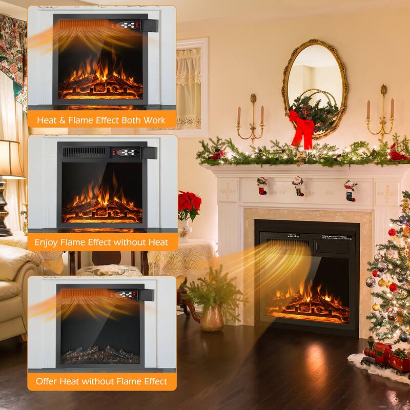 Costway 18'' Electric Fireplace Insert 5100 BTU Freestanding Heater - See Details
