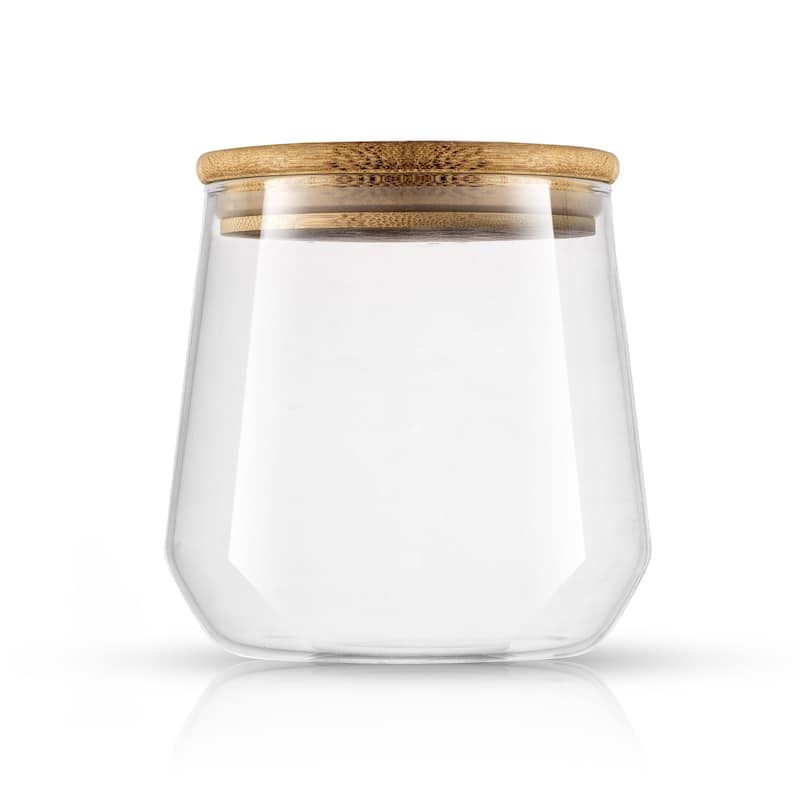 JoyFul Large Glass Kitchen Storage Jar with Bamboo Lid - 31 oz - 31 oz