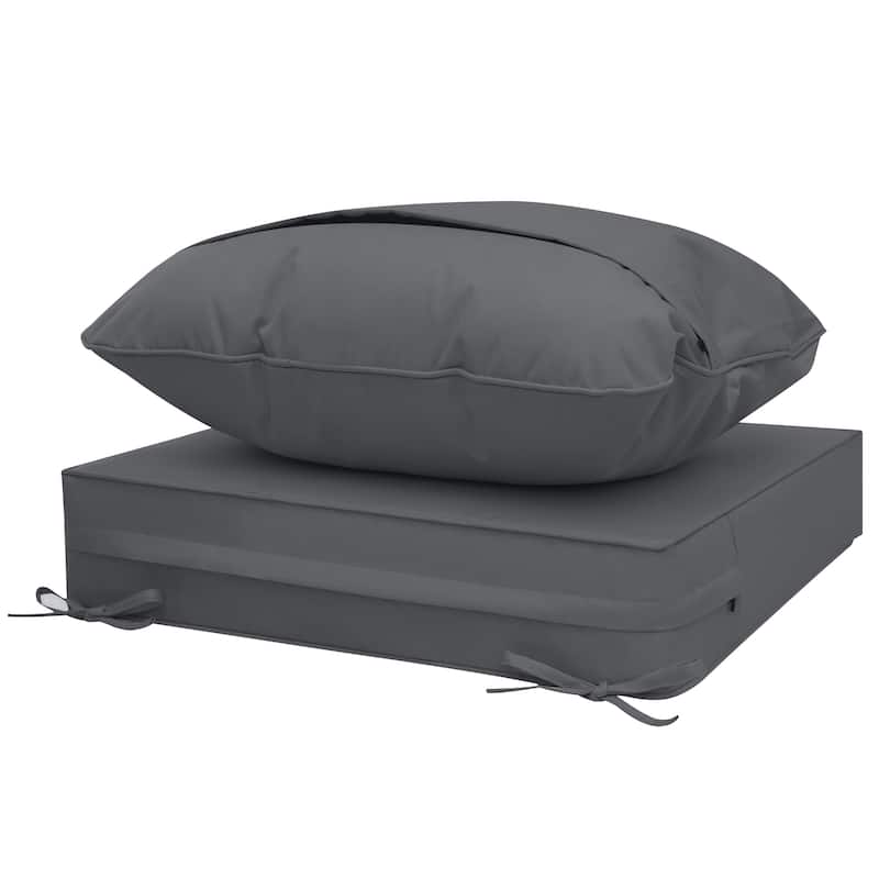 24"x24"x5"Waterproof Outdoor Deep Seat Cushion Set for Patio Furniture