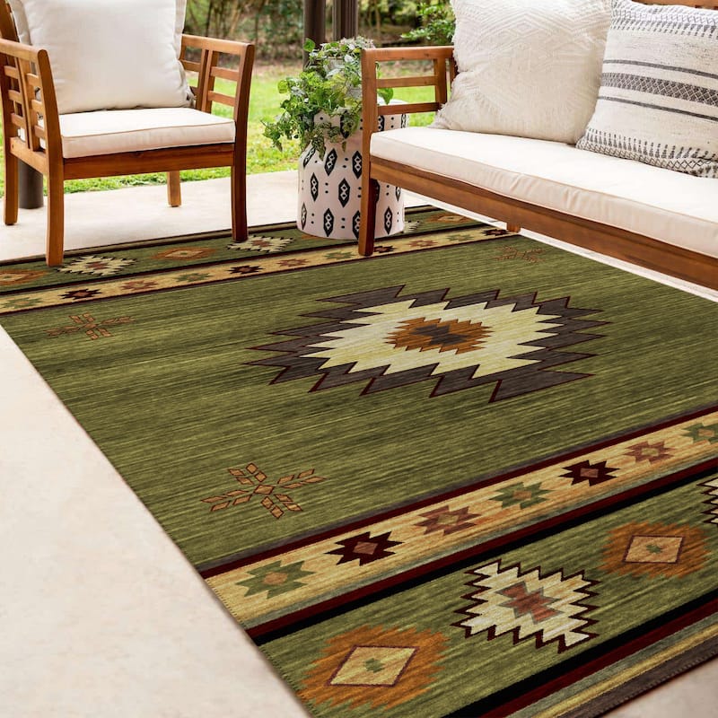 Indoor/ Outdoor Sonora Global Traditional Washable Rug