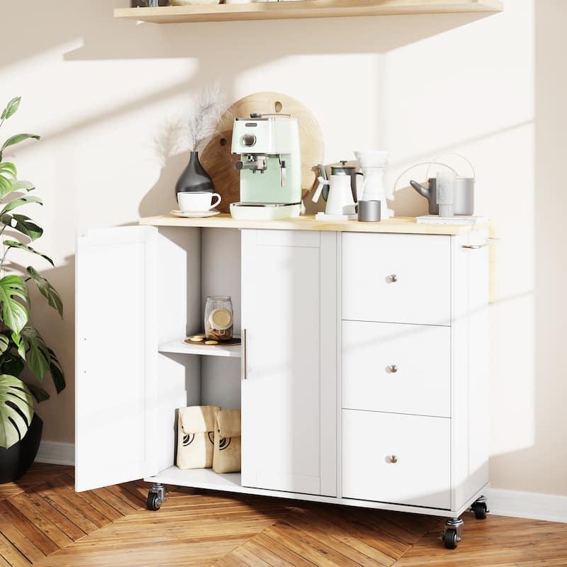 Futzca Storage Kitchen Island Cart - N/A