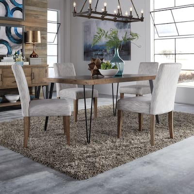 Horizons Rustic Caramel 5 Piece Rectangular Table Set