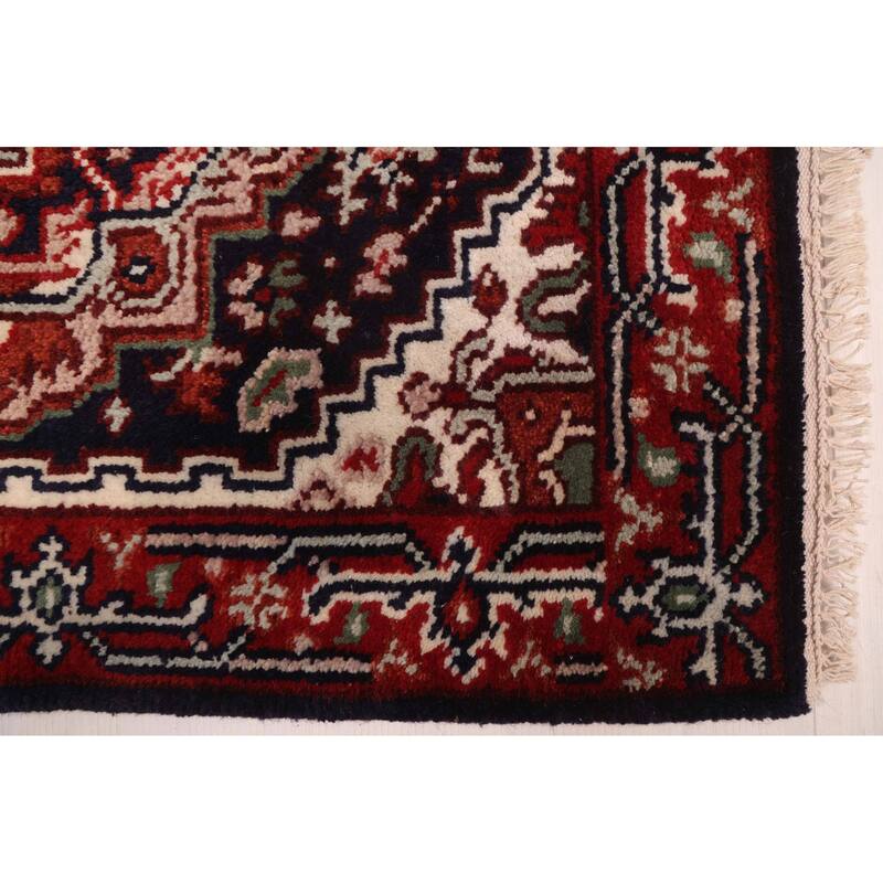 ECARPETGALLERY Hand-knotted Serapi Heritage Dark Navy Wool Rug - 2'6 x 17'9