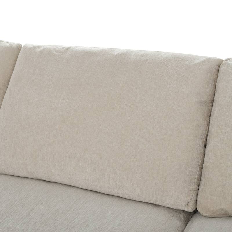 Oversized Modular Sectional Sofa, 7 Seater Corner Sofa, L-Shape Sofa Set with Movable Ottoman, Plush Chenille Fabric Large Sofa