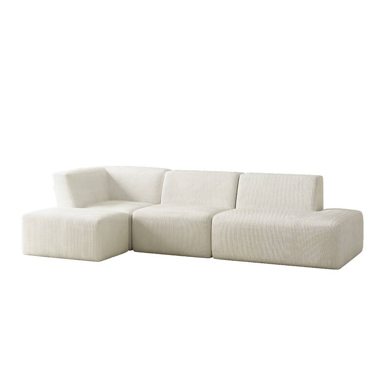 Oversized Corduroy Modular Sectional Fabric Sofa