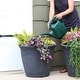 preview thumbnail 17 of 25, Sunnydaze Anjelica Polyresin Outdoor Flowerpot Planter - 24" - Slate