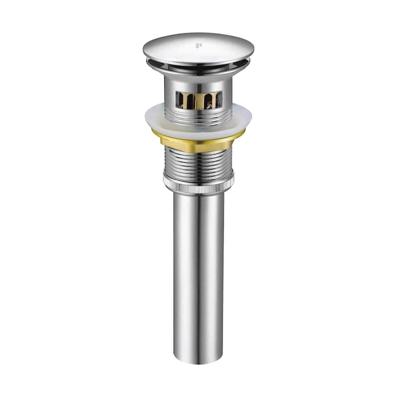 Fine Fixtures Pop Up Drain With Strainer Basket in Satin Nickel - Satin Nickel