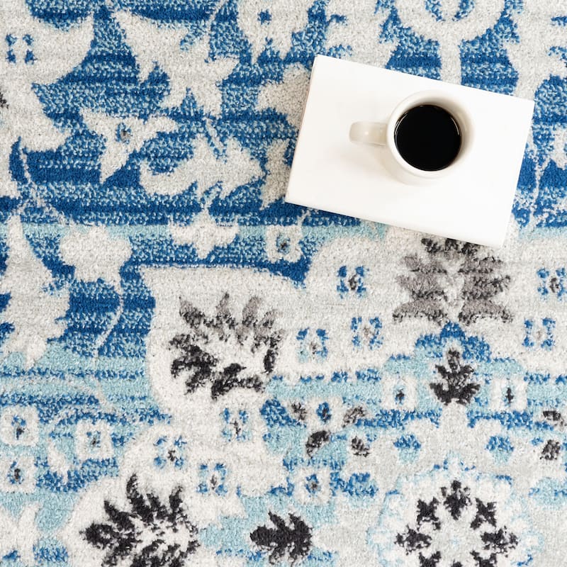 Nuloom Aqua Traditional Persian Fancy Area Rug