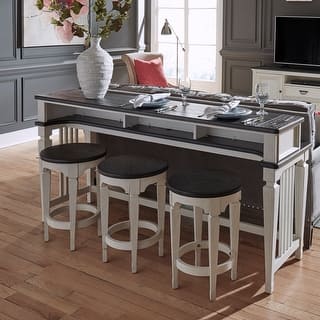 Allyson Park Wirebrushed White Charcoal 4 Piece Set