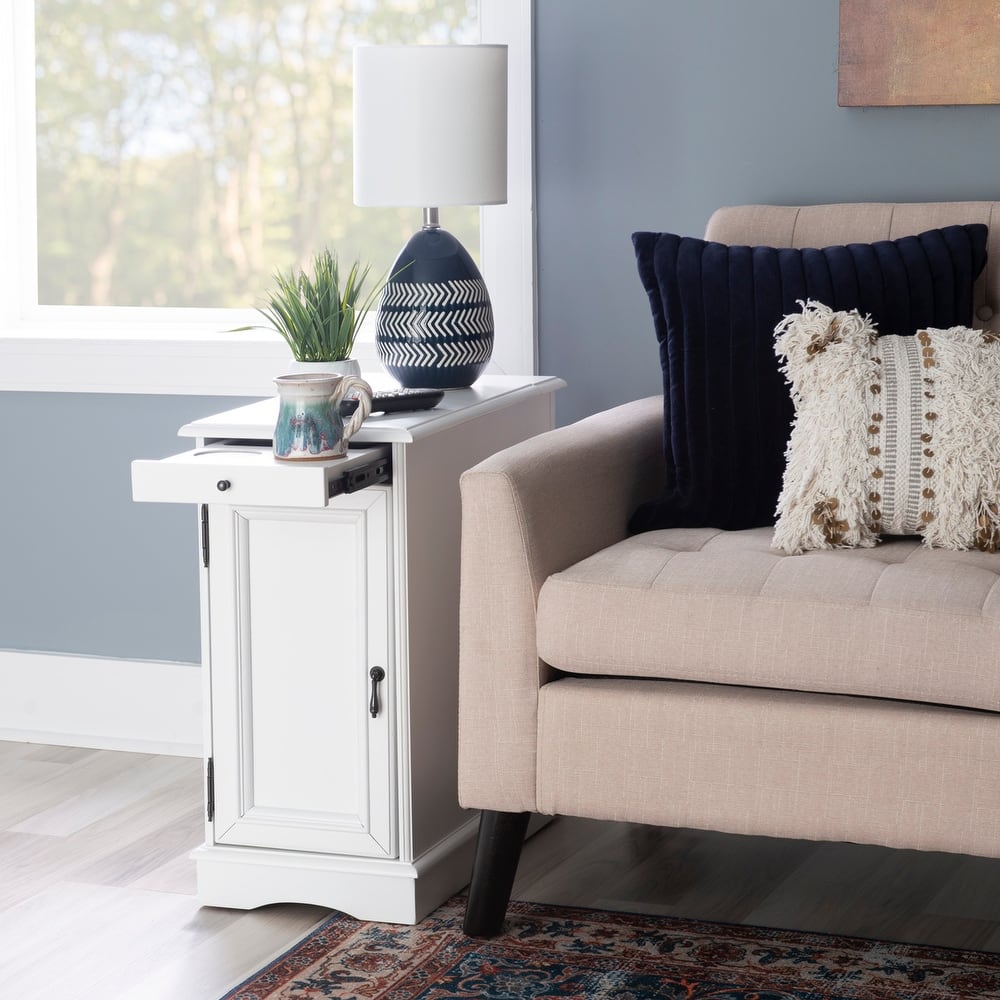 Linon Pickford Hazelnut Accent Charging Table