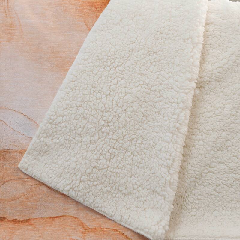 Premium Machine Washable Modern Abstract Sherpa Throw Blanket