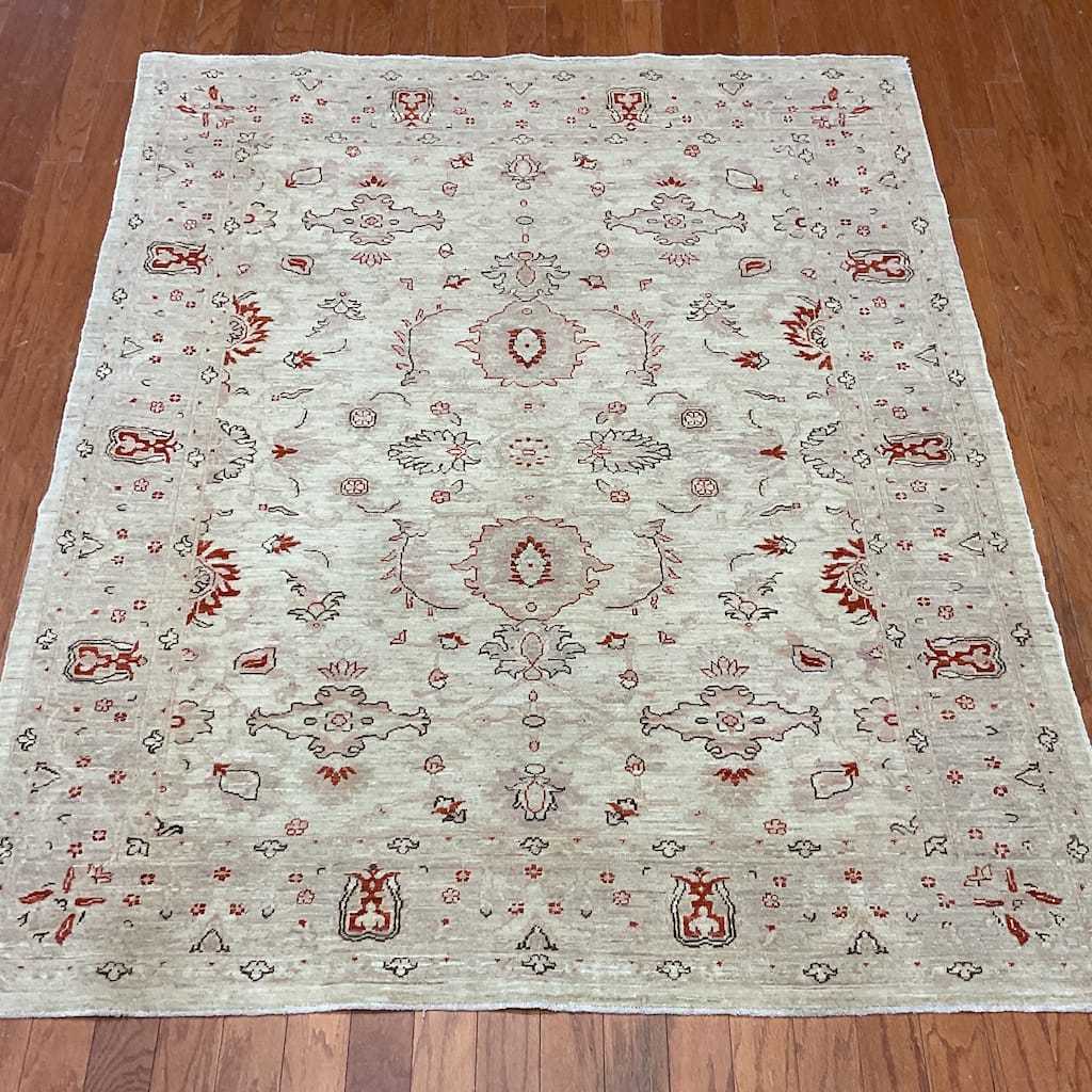 HERAT ORIENTAL Handmade Oushak Wool Rug - 4'10" x 6'1"