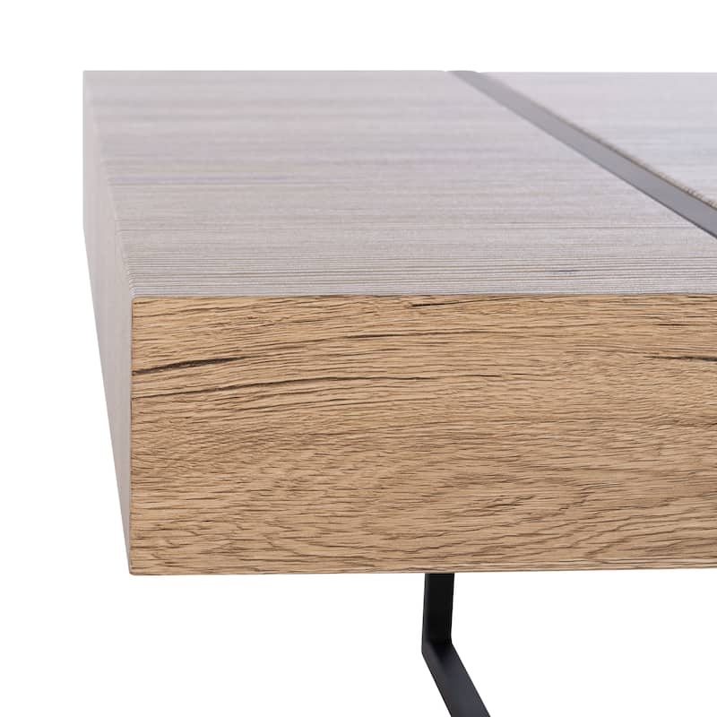 SAFAVIEH Tristan Modern Rustic Rectangular Coffee Table - 43.3" W x 23.6" L x 15.7" H - 43.3" W x 23.6" L x 15.7" H
