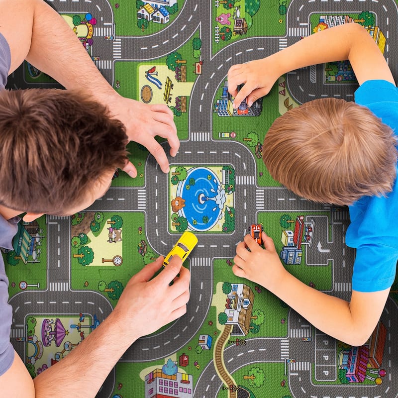 Children Puzzle Play Traffic Foam Mat, 9 Pieces