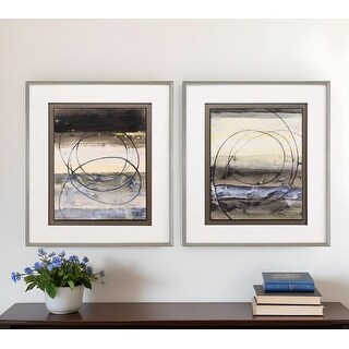 Set Of Two Balanced Horizon II Silver Framed Print Wall Art - Bed Bath ...