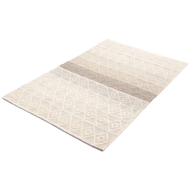 ECARPETGALLERY Braid weave Sienna Cream Wool Rug - 5'1 x 7'9