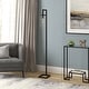 preview thumbnail 1 of 8, Malva 67.75" Tall Floor Lamp with Glass Shade - 11" Wide Blackened Bronze