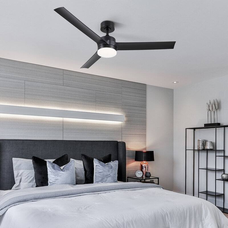 CO-Z 52" 3-Blade Reversible DC Ceiling Fan with LED Light and Remote Control
