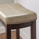 preview thumbnail 5 of 10, Copper Grove Ghindesti Beige Faux Leather 32-inch Bar Stool