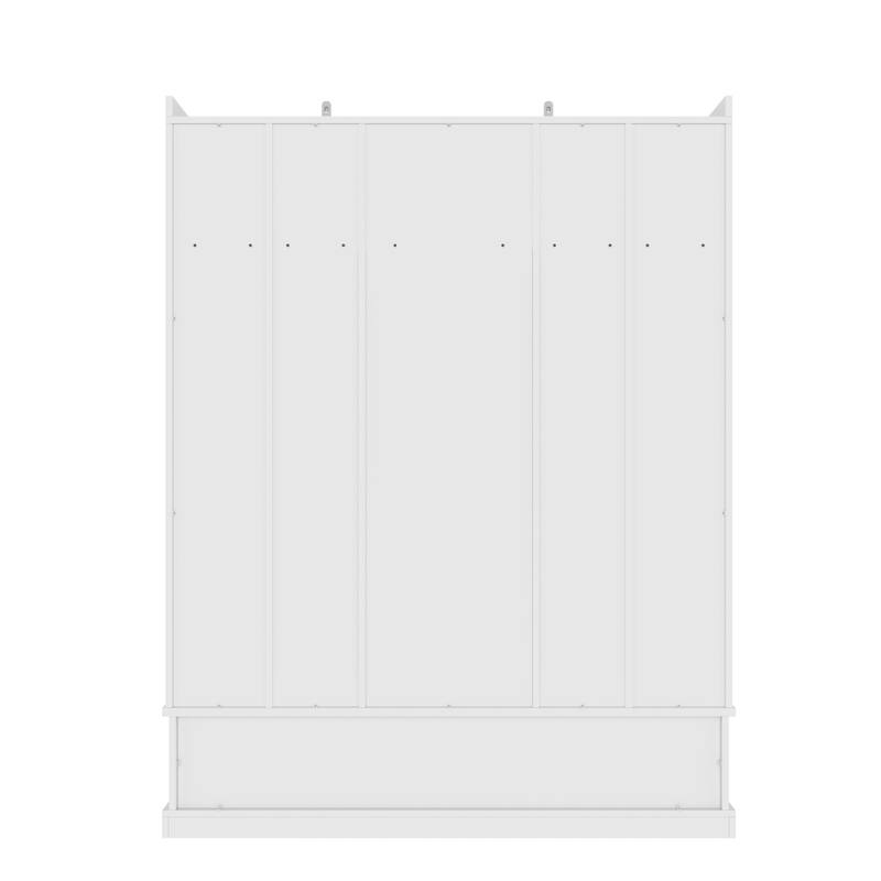 78.7'H Modern Entryway Hall Tree with Bench and Adjustable Shelves