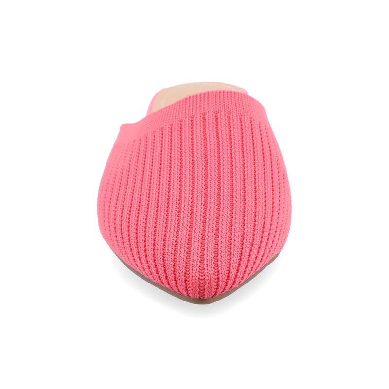 Journee Collection Women's Medium and Wide Width Aniee Slip On Almond Toe Mule Flats