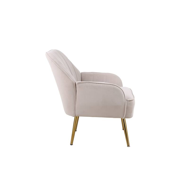 Modern Velvet Easy Assemble Sherpa Armchair for Living Room,Bedroom