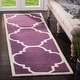 preview thumbnail 81 of 112, SAFAVIEH Handmade Chatham Vicie Modern Wool Rug 2'3" x 11' Runner - Purple/Ivory - Runner